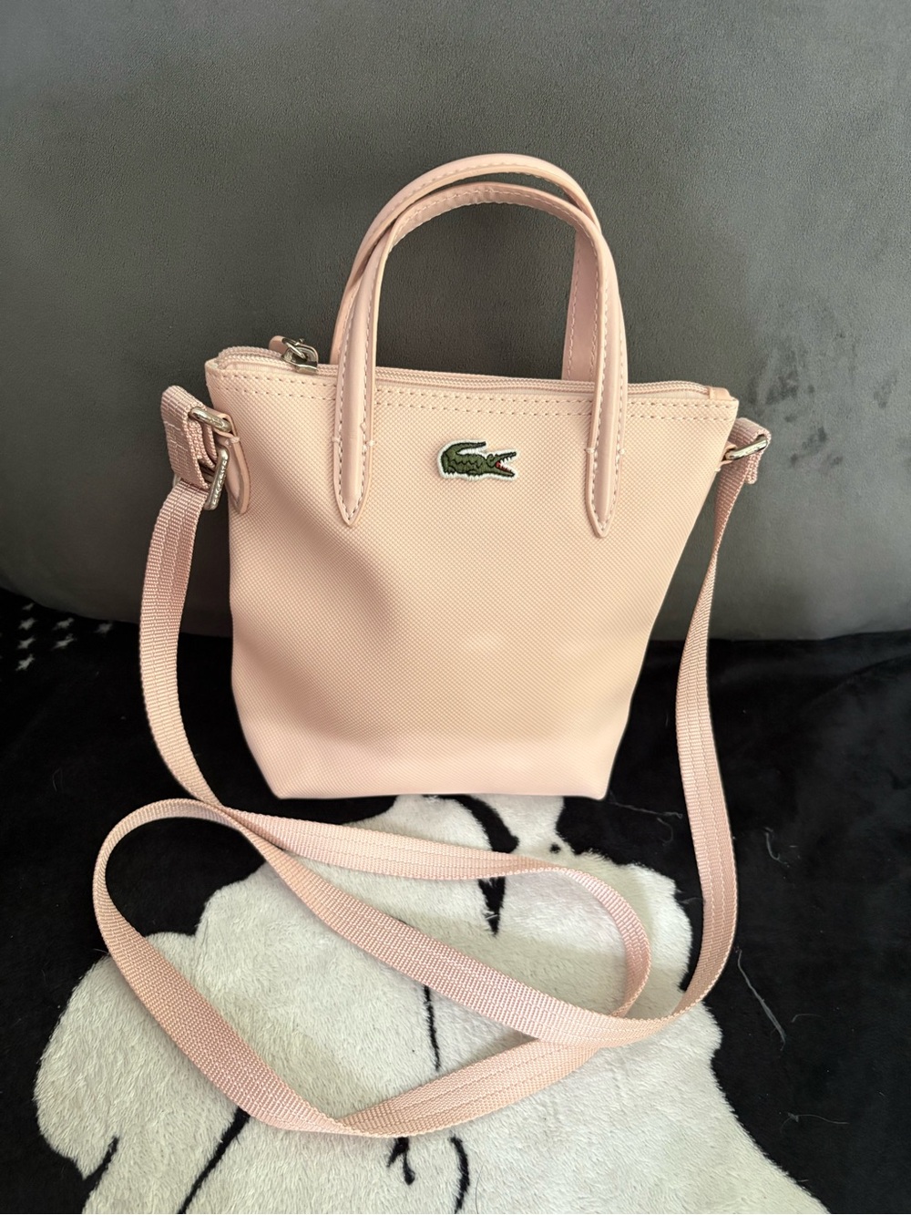 Lacoste Blush Pink Mini Top-Handle Crossbody
